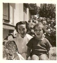 Jeanne Souty et Françoise Philippson en août 1952 à Hendaye